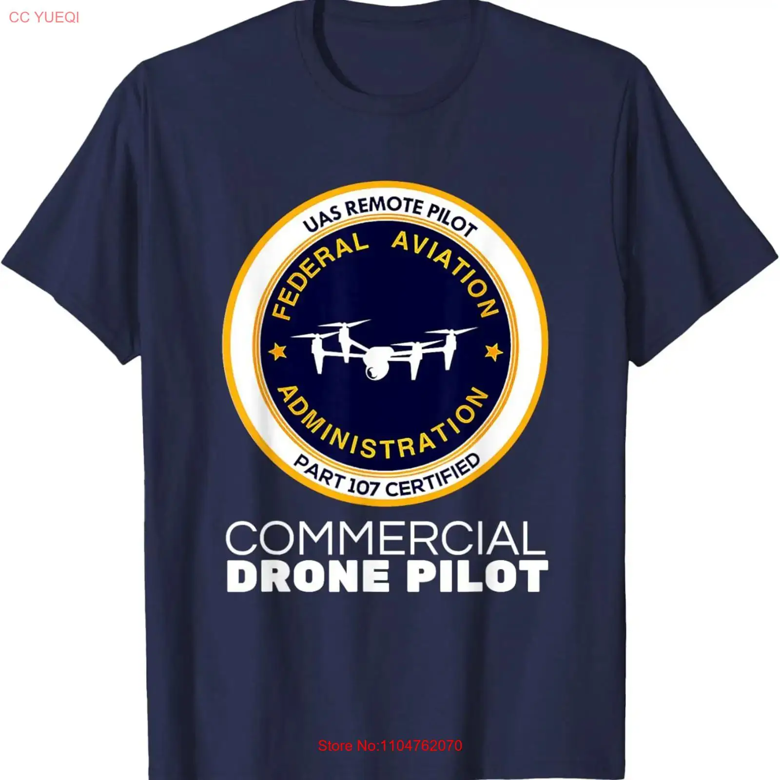 T-shirt FAA Commercial Drone P - Commercial Printing & Packaging Pvt Ltd avis et prix