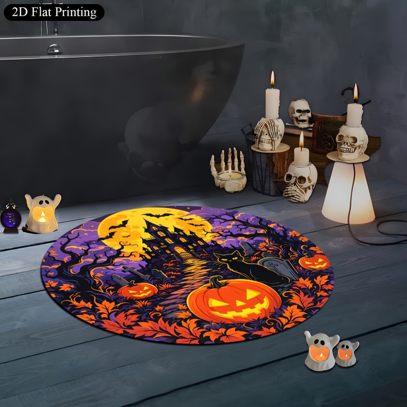 Tapis rond d'Halloween motif c - Commercial Printing House avis et prix