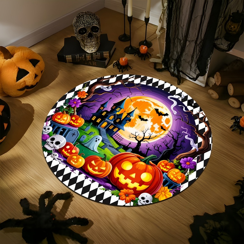 Tapis rond d'Halloween avec mo - Commercial Printing House avis et prix