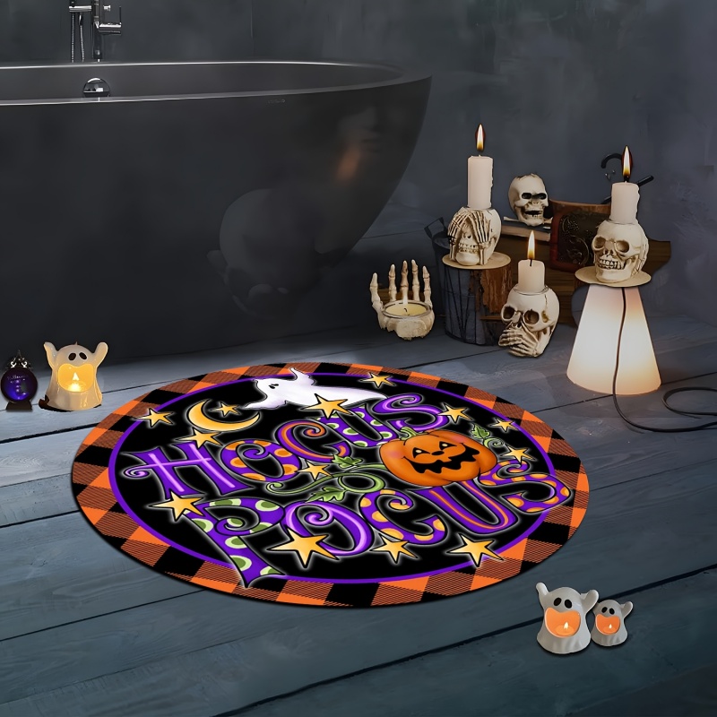 Tapis rond d'Halloween avec mo - Commercial Printing House avis et prix